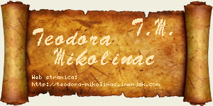 Teodora Mikolinac vizit kartica